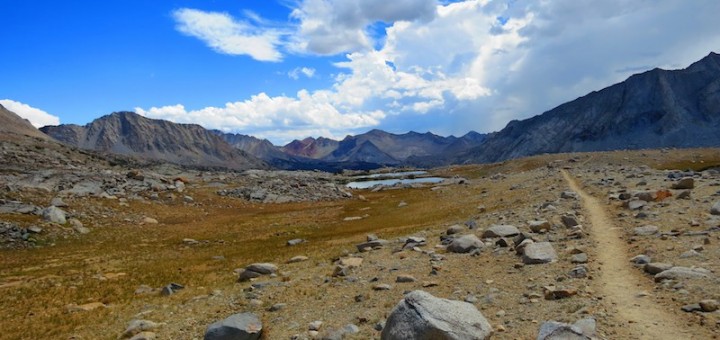 jmt in upper basin after mather pass