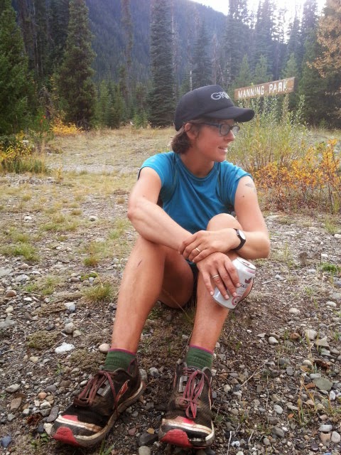 alice/penguin at the manning park trailhead